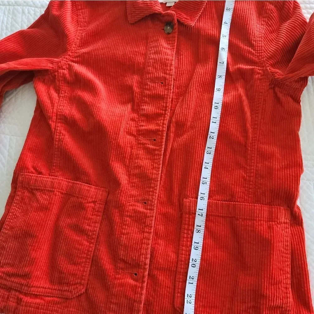 LOFT corduroy button front pockets boxi long sleeve shaket - Picture 10 of 13